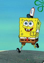 Spongebob v kalhotách obrazok